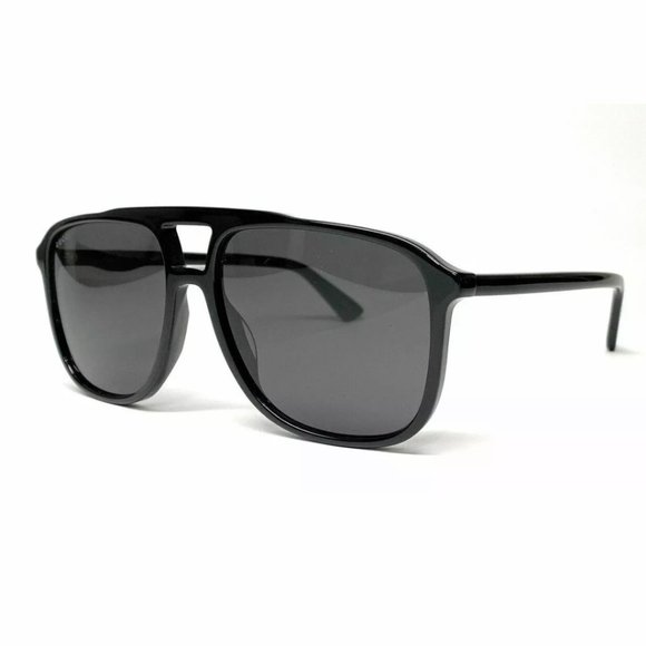 Gucci Men's Black Rectangle Authentic Sunglasses - Picture 1 of 3